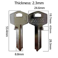 Hi-Rel TE-8I Key Blank Iron Door Lock Keys Master Key Open Door Locks Pick Set Outside Padlock for Home House 5/10/50/100 Pcs