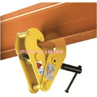 2Ton rail beam clamp for stage show black lifting electric chain block hoist I-beam holder steel wire rope winch rail