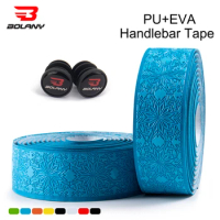 BOLANY Handlebar Tape Road Bike Accessories Embossment EVA Soft Breathable Sweat Anti-Slip Bicycle Bar Tape Cycling Sports Parts