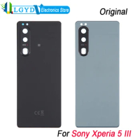 Original Battery Back Cover For Sony Xperia 5 III Rear Cover with Camera Cover Repair Replacement Part