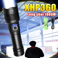 [LOD TGHN 555] Ultra Powerful XHP360 Rechargeable Flashlight Super Bright LED Torch Light XHP90 High