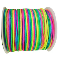 1.5mm Rainbow Rattail Satin Braid Nylon Cord+Jewelry Accessories Macrame Rope Bracelet String Beading Cords 200m/Roll
