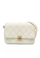 Chanel 二手香奈兒小號菱格紋魚子醬鏈 Melody Flap 手袋