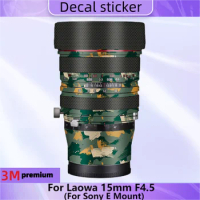 For Laowa 15mm F4.5 Decal Skin Vinyl Wrap Film Camera Lens Body Protective Sticker Coat FF 15mm F4.5 For Sony E Mount