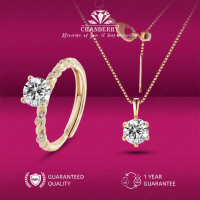 OS3-D298 Set Kalung dan Cincin Wanita Cranberry Jewelry Premium Lapis Emas 18k Anti Luntur Anti Beru