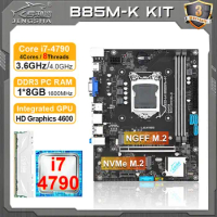 JINGSHA B85 M-K Motherboard LGA 1150 Set with i7 4790 CPU 8GB DDR3 RAM Combo Placa Mae 1150 Desktop Assembly Kit LGA1150
