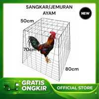Kandang Jemuran Ayam Besi Lipat Portable Kandang Ayam Praktis