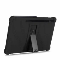 Soft Silicone Anti-fall Case for Samsung Galaxy Tab S7 FE 5G SM-T730 T733 T735 T736 S7FE 12.4" Shockproof Cover Stand Holder