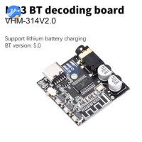 VHM-314-V2.0 Bluetooth Audio Receiver Board Bluetooth 5.1 MP3 Lossless Decoder Board Wireless Stereo Music Type-C MICRO USB