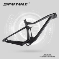 Spcycle 29er Carbon Full Suspension Frame 29 Boost Mountain Bike Frames Lightweight XC Cross Country MTB Frame