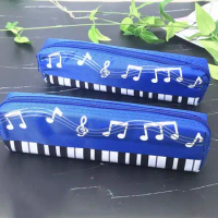 Box Pen Bag Oxford Cloth Single Layer Student Pencil Case Musical Note Piano Pouch Musical Pencil Cases Piano Note Pencil Bag
