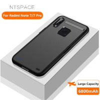 NTSPACE 6800mAh Power Bank Cover For Xiaomi Redmi Note 7 Pro Battery Charger Cases For Xiaomi Redmi Note 7 Power Charging Case