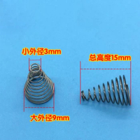 Tapered Coil Spring 0.4 Wire Diameter 3mm Small OD 9mm Big OD Batteries Spring
