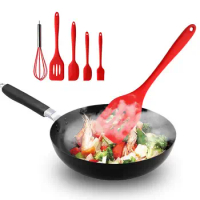 Silicone Slotted Turner Kitchen Cooking Tools Non-Stick Cooking Spatula Pancakes Frying Pan Shovel Silicone Cooking Tool