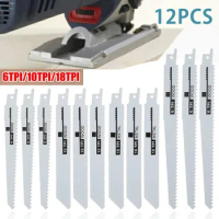 12PCS Reciprocating Jig Saw Blades Saber Saw Handsaw Multi Saw Blade For Cutting Wood Metal Power Tools Accessories