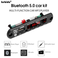 kebidu MP3 WMA Decoder Board USB FM TF Radio Wireless Bluetooth Audio Module For Car MP3 Accessories MP3 Player DC 12V 5V