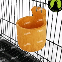 Cepuk Bambu Tempat Pakan Minum Burung Lovebird Murai Kolibri Pleci Ke