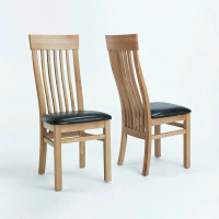 Ghế Gỗ Sồi xuất khẩu Light Oak Shaker- Light Oak Shaker Chair – Leather Seat Pad