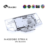 Bykski N-AS2080STRIX-X, Full Cover Graphics Card Water Cooling Block, For Asus Rog Strix-RTX2080-O8G-Gaming