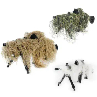 Tactical 3d Rifle Sniper Ghillie Cover For Hunting Ghillie Suit Woodland-desert Camo Gun Wrap Paintball Airsoft Accessories