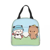 Couple Picnic Oxford Cloth Portable Bags Bubu and Dudu Anime School Trip Lunch Hiking Debris Cooler Food Handbags