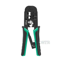 Proskit CP-376TR 8P8C RJ45 6P2C 6P4C 6P6C RJ11 RJ12 network cable crimping tool, with wire pliers, tester, plug wiring tool kit