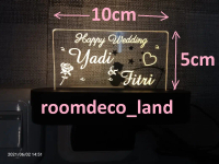 LAMPU AKRILIK CUSTOM 10X5CM Hiasan Hitam