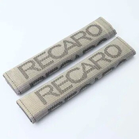 JDM Style RECARO Hyper Fabric Seat Belt Cover Shoulder Strap Pads Harness Pad for Universal Car