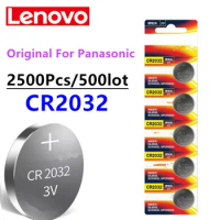 2500pcs For Panasonic CR2032 CR2032 DL2032 ECR2032 Lithium Battery Watch Toy Calculator Car Key Remote Control Button Coin Cells