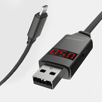 智慧 數據顯示 傳輸線 充電線 iPhone 安卓 Micro USB 電壓 電流檢測 定時 『無名』 K08118