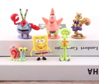 Action Figure Spongebob Squarepants Sponge Bob Set 6 / 8 Pcs Topper Cake Mainan Anak Pajangan Hiasan