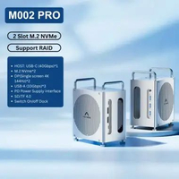 Acasis Mac Mini M4 Docking Station with Dual-bay M.2 SSD NVMe Enclosure USB-C 40Gbps to DP 4K/144HZ 