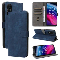 100pcs/lot Vintage Flip Leather Case with Stand For Vodafone Smart M23 Case For TCL 50 SE ION X ION V 403 40R 5G 405 406 408