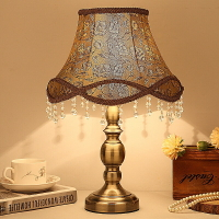 美式復古檯燈 臥室床頭櫃燈 家用歐式簡約現代溫馨燈