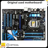 For P7H55 Motherboard LGA 1156 DDR3 16GB For Intel H55 P7H55 Desktop Mainboard SATA II PCI-E X16 Used AMI BIOS