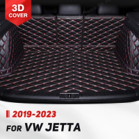 Auto Full Coverage Trunk Mat For VOLKSWAGEN VW JETTA 2019-2023 22 21 20 Car Boot Cover Pad Interior Protector Accessories