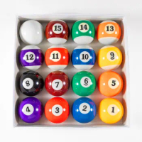 Billiard Balls Set 2-1/4" Regulation Size Pool Table Balls for Replacement (16 Resin Balls)