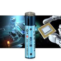 Baterai Rechargeable AAA dan AA USB Type C 1.5V 1PCs