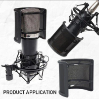 Universal Microphone Pop Filter Condenser Microphone PC Studio Recording Metal Windscreen for Studio Recording Equipment