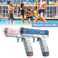 Kids Electric Glock Water Gun Toy Portable Water Guns Automatic Water Spray Gun Toys Electric Burst Water Gun Outdoor Water Toys