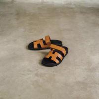 Hermès Sandal HERMES CHYPRE NATURAL BROWN SANDAL 100% ORIGINAL