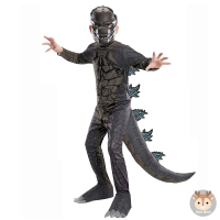 【Kori Deer 可莉鹿】恐龍怪獸萬聖節兒童裝連身衣+面罩2件組(變裝派對角色扮演造型攝影)