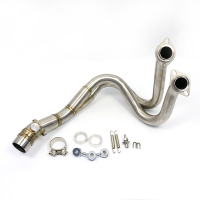 Slip On Exhaust Muffler Sensor ด้านหน้ากลางการเชื่อมต่อ Link ท่อสำหรับ Kawasaki ER6N Versys 650 Z650