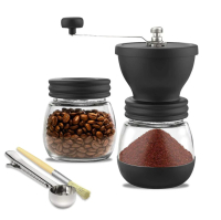 大容量玻璃手搖磨豆機/ 咖啡研磨器套裝/ 手動磨豆機/ 磨豆器/ 咖啡研磨/ 咖啡豆研磨機/ 咖啡粉/ 研磨機/ 磨粉機