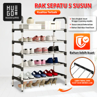 HUGO Rak Sepatu Portable Serbaguna 4 & 5 Tingkat Tempat Sepatu Sandal