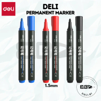 Deli Permanent Marker 1.5mm Sign Marker Dry Fast Black/Blue/Red S550