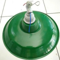 Kap WD lampu jalan + fiting E40 1set Kap hijau E 40
