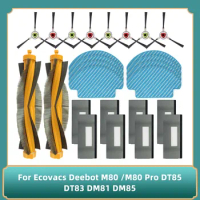 For Ecovacs Deebot M80 /M80 Pro DT85 DT83 DM81 DM85 Robot Vacuum Cleaner Main Side Brush Hepa Filter Mop Cloths Rag Accessories