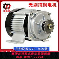 {公司貨 最低價}電動三輪車電機中置電機48v500W800永磁無刷直流鏈條式農機改裝用