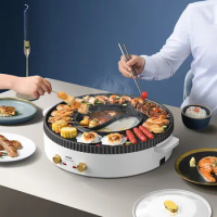 Induction Electric Hot Pot Cooker Food Dishes Grid Hotel Ramen Hot Pot Korean Machine Noodle Vegetable Fondue Chinoise Cookware